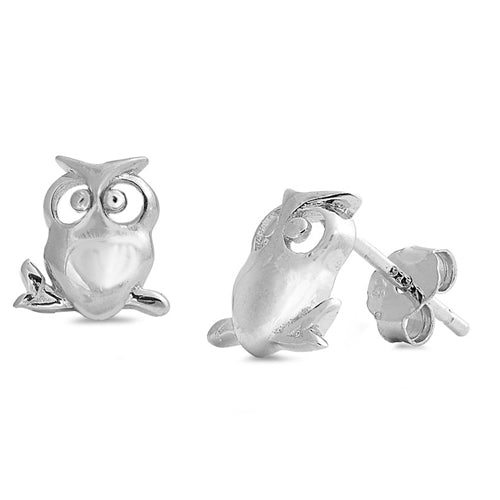 Sterling Earrings - Owls
