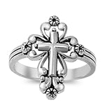 Sterling Ring - Ornate Cross