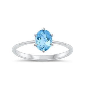 Sterling Ring Blue Topaz