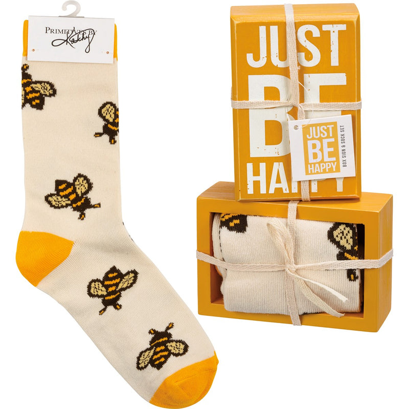 Just Be - Box Sign And Sock Set