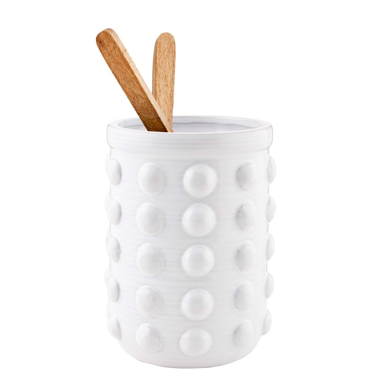 Beaded Ceramic Utensil Crock