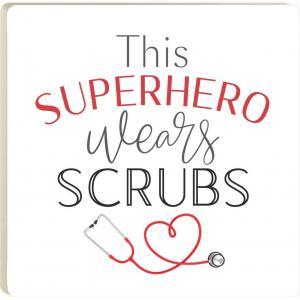 Superhero Scrubs - Sq. Coaster