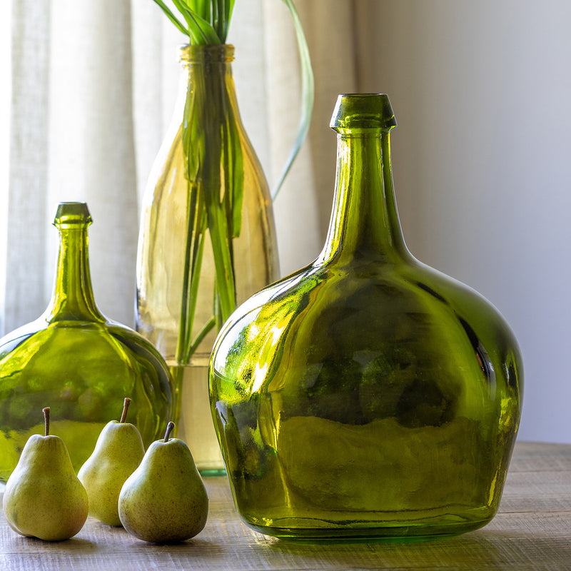 Large Glass Olive Bottle