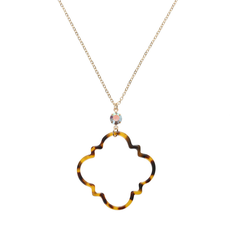 Tortoise Quatrefoil Necklace