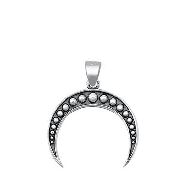 Dotted Crescent Moon Necklace