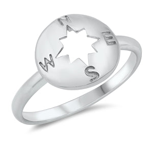Sterling Ring - Compass