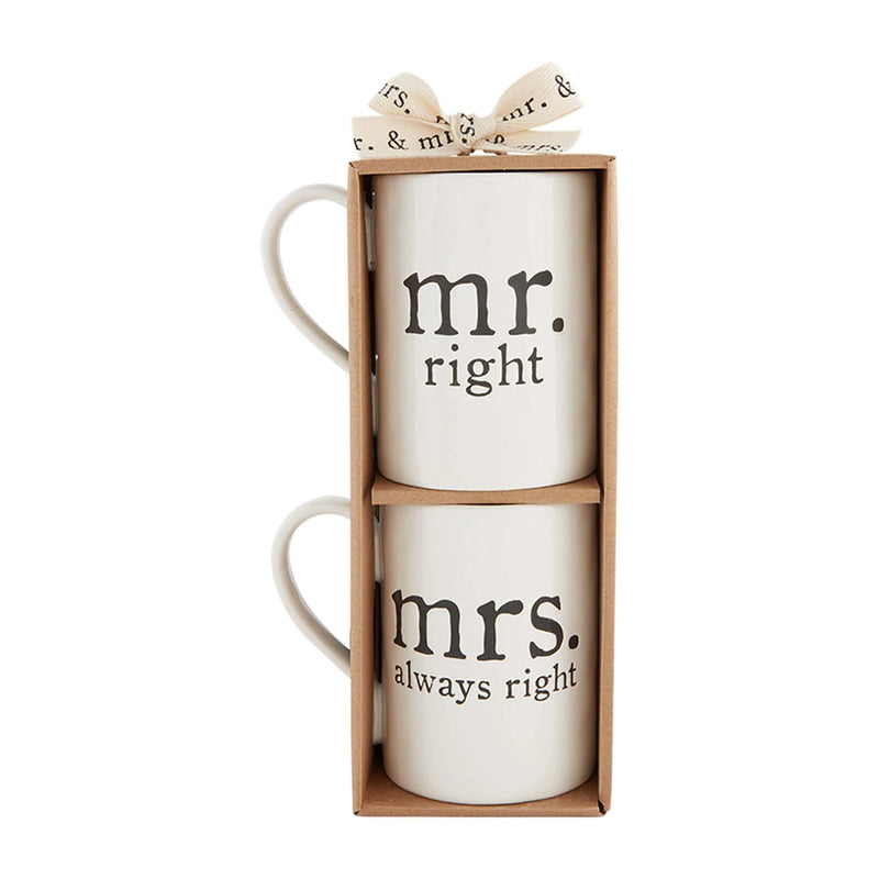 Mr. and Mrs. Right Mug Set
